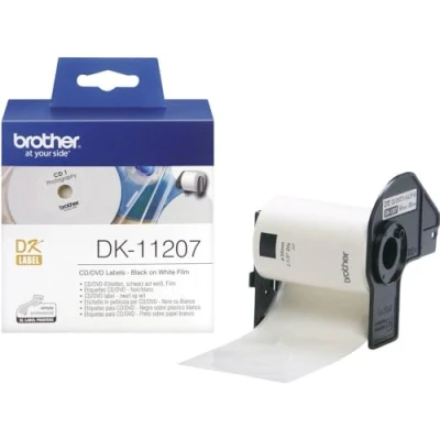 Abbildung von Brother DK 11207 (58 mm x 58 mm) Schwarz bis weiß Etikett