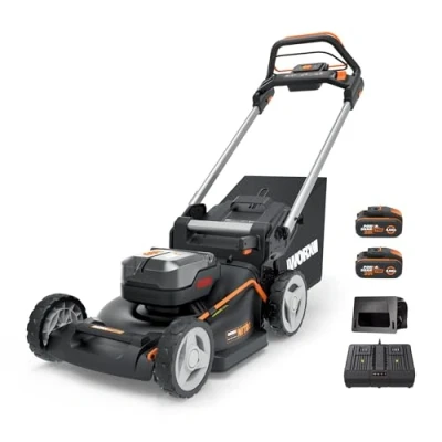 Abbildung von WORX WG749E, Schubrasenmäher, 46 cm, 2 8 55 l, Akku