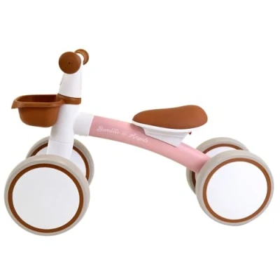 Abbildung von Laufrad First Rider pink mit Korb 1 Jahr Bandits and Angels