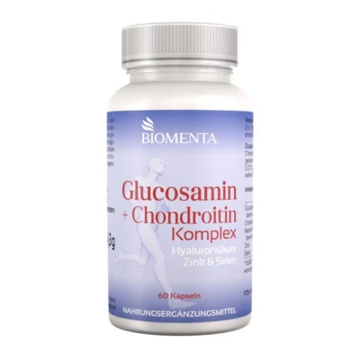 Abbildung von BIOMENTA Glucosamin + Chondroitin Komplex 90 Knochen Kapseln (Zink, Hyaluron) Kapseln, 60,00 St., 54 g