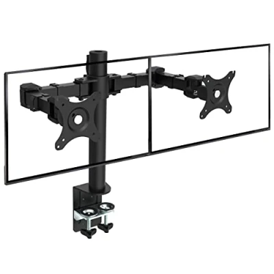 Abbildung von Verstellbarer Tischständer für 2 PC Monitore mit Einer Diagonale von 25 bis 76 cm (10 30 Zoll) und VESA Max 100 x mm, zu 10 kg