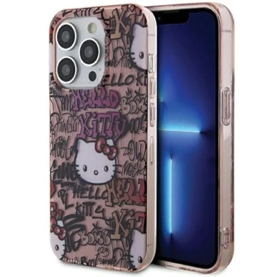 Abbildung von CG MOBILE Hello Kitty HKHCP13LHDGPTP Hülle für iPhone 13 Pro / 6.1&quot; Rosa hardcase IML Tags Graffiti