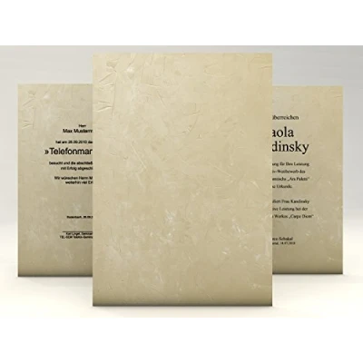 Abbildung von paperandpicture.de Urkundenpapier &#039;Structure Beige&#039; 10 Blatt DIN A4 hochwertig Blanko Urkunde Anerkennung Papier