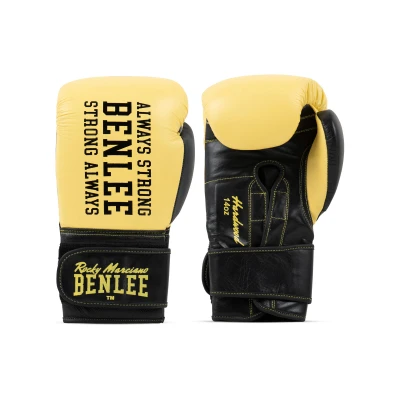 Abbildung von BENLEE Boxhandschuhe aus Leder Hardwood Black/Yellow 14 oz