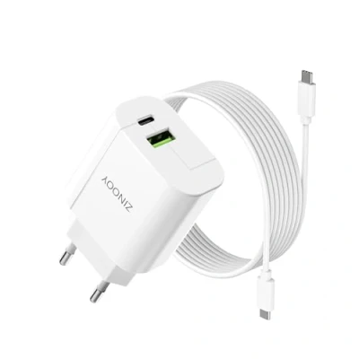 Abbildung von Zinooy 20W USB C Ladegerät, Netzteil 2 Port, Stecker Schnellladegerät Apple, A Ladegerät Kompatibel mit iPhone 15/iPhone 15 Pro/iPhone