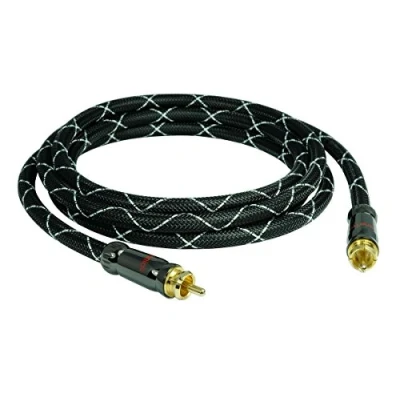 Abbildung von SunshineTronic 3m BlackLine Digital Koaxial Audiokabel Subwoofer Kabel 4 Fach Abschirmung 75 Ohm