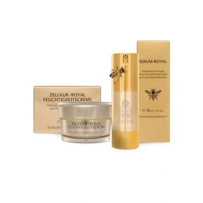 Abbildung von Schloßwald Bienengut® Serum Royal 30 ml + Zellkur Feuchtigkeitscreme mit Gelee Royale 50