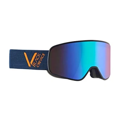 Abbildung von Black Crevice Skibrille Schladming Doppelscheibe, Anti Fog Beschichtung, UV400 Schutz (Navy/orange/grün, L (Kopfumfang 58 61 cm))…