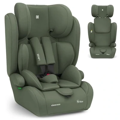 Abbildung von KikkaBoo i Size Pass Kindersitz, 9 36 kg, Baby Autositz, 76 150 cm, Gruppe 1 2 3 ISOFIX, von 15 Monaten bis 12 Jahren, Kopfstütze 13 fach verstellbar, Armeegrün