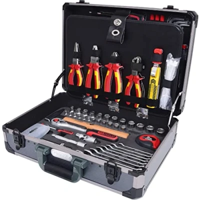 Abbildung von KS TOOLS 1/4&amp;quot, + 1/2â? Elektriker Werkzeugkoffer, 128 tlg. (911.0628)
