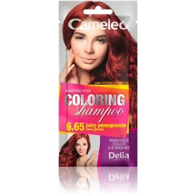 Abbildung von Cameleo Tönungsshampoo Juicy Pomegranate schnelle und einfache Farbauffrischung &quot;Farbe in Farbe&quot; ohne Ammoniak Oxidationsmittel Shampoo im Beutel 40ml