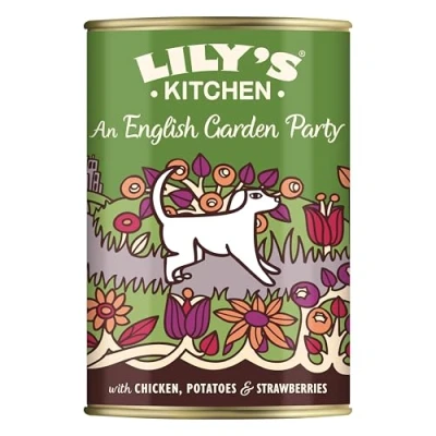 Abbildung von Lily&#039;s Kitchen Mit natürlichen Zutaten hergestellt Für ausgewachsene Hunde Nassfutter Dose Eine englische Gartenparty 400g