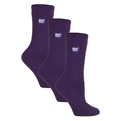 Abbildung von HEAT HOLDERS Lite Damen 3er Pack Thermosocken für Winter Socken mit Innenfleece (37 42, Violett)