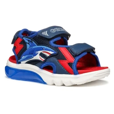 Abbildung von Geox Sandal Ciberdron Riemensandalette für Kinder, Größe: 29, Navy/red Schuhe