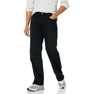 Abbildung von Amazon Essentials Herren Bootcut Jeans mit gerader Passform, Schwarz, 42W / 29L