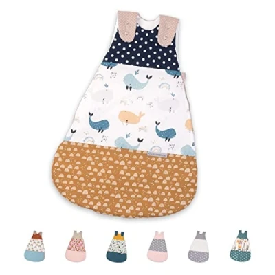 Abbildung von ULLENBOOM Schlafsack Baby 0 3 Monate, 56/62, OEKO TEX Materialien, Mint Grau (Made in EU), 2,5 TOG Neugeborene Ganzjährig für Frühling, Herbst und Winter