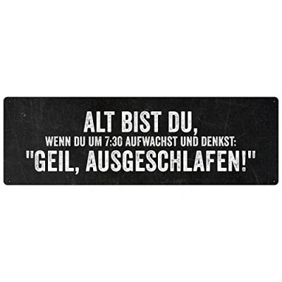 Abbildung von ALT BIST DU WENN Schild Türschild Geschenk Geburtstag Freund Freundin