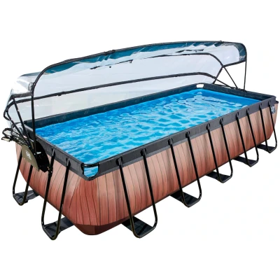 Abbildung von EXIT Pool mit Abdeckung 540x250cm Wood