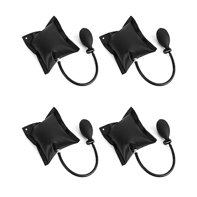 Abbildung von QWORK® 4 Stück Montagekissen, Hebekissen Luftkissenheber Belastung bis 200kg, Schwarz