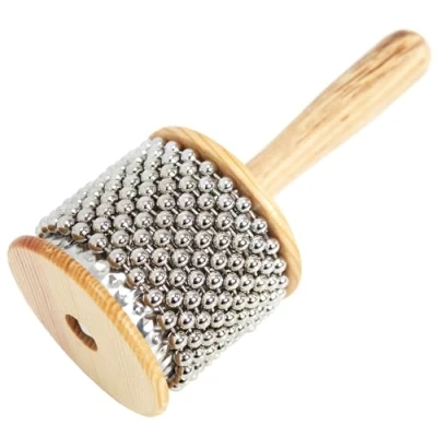 Abbildung von A Star Cabasa Afuche Shaker aus Holzperlen 7 cm Durchmesser, klein Handschlaginstrument