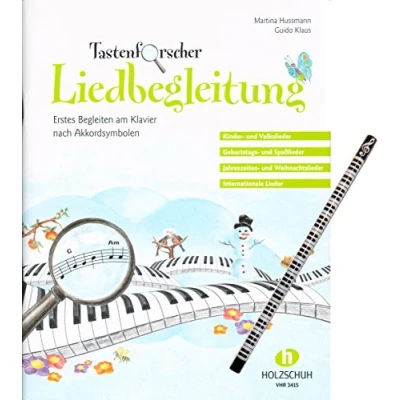 Abbildung von Holzschuh Tastenforscher Liedbegleitung ideal für Anfänger und Wiedereinsteiger am Klavier [Noten/Sheet Music] mit Piano Motiv Bleistift