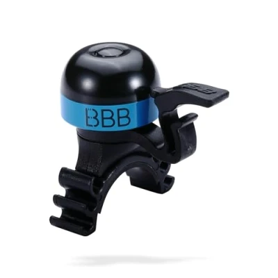 Abbildung von BBB Cycling Unisex Adult MiniFit 16 Bike Fahrradklingel Mini Lenker Sound Bell für Renn und Rennräder Blau, One Size