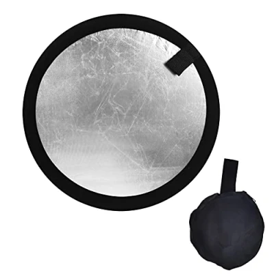 Abbildung von Reflektor Fotografie Set ，2 in 1 Rund Licht Gold Silber Faltbare Tragbarer Diffusor für Fotostudio Beleuchtung und Außenbeleuchtung（30 cm）