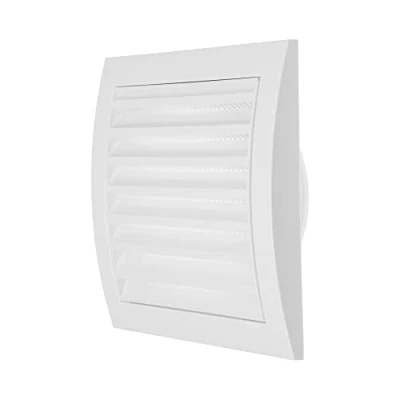 Abbildung von Ø100mm 148mm x 153mm Weiß Lüftungsgitter mit integriertem Schädlingsschutz, stabil, Lüftungsgitter, HVAC Lüftungsschlitzabdeckung