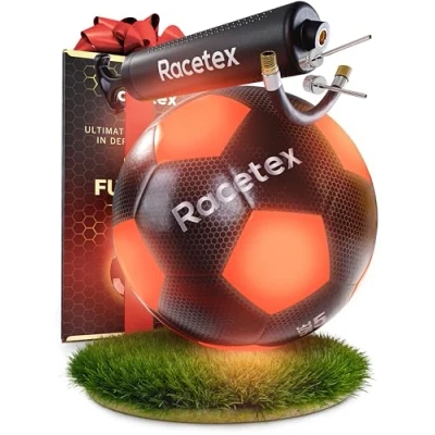 Abbildung von Racetex Fußball leuchtender Fussball [WASSERFEST], Größe 5