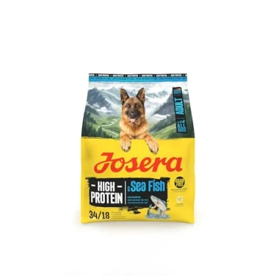 Abbildung von JOSERA Adult High Protein Seefisch (1 x 900 g) Premium Trockenfutter für ausgewachsene &amp; sportliche Hunde Lachs Süßkartoffel getreidefrei proteinreich L Carnitin Taurin 1er Pack
