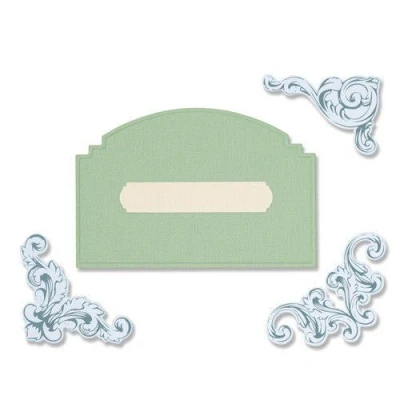 Abbildung von Sizzix Framelits Die Set 5PK w/3PK Stamps Vintage Corners 665941 Olivia Rose (08 22)