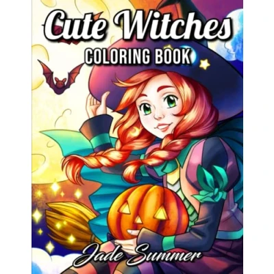 Abbildung von Cute Witches: An Adult Coloring Book with Adorable Gothic Scenes and Spooky Halloween Fun (Halloween Books)