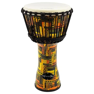 Abbildung von World Rhythm MDJ002 OR Djembe Trommel, Ziegenleder, PVC, 25 cm, Orange