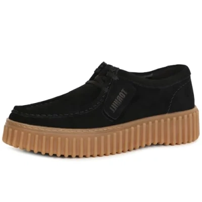 Abbildung von Clarks Torhill BEE Sportlicher Schnürer, Damen, Größe: 39, Black Veloursleder