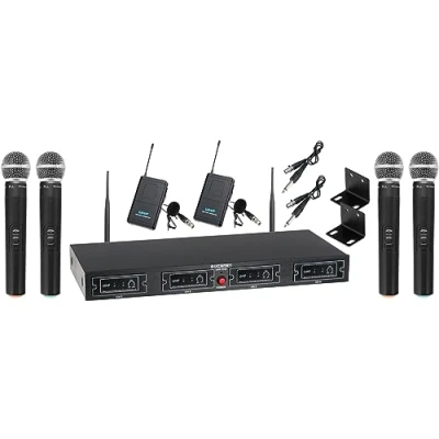 Abbildung von McGrey UHF 4V2I Quad Funkset (inkl. 4 Handsender und 2 Bodypacks)