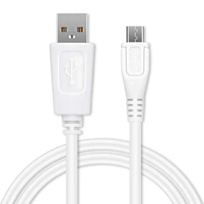 Abbildung von CELLONIC® USB Kabel 1m kompatibel mit Motorola Moto X, X Play / G6 Play, G5, G4, G3, G2, G E4, E3, E2 Smartphone, Handy Ladekabel Micro auf A 2.0 Datenkabel 1A weiß PVC