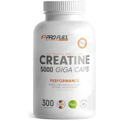 Abbildung von Creatin 5000 Giga Caps mg pro Tag hochdosierte Kapseln mit 1137 Creatine Monohydrate Kapsel Kreatin Monohydrat ohne Zusätze, laborgeprüft &amp; 100% vegan 300x