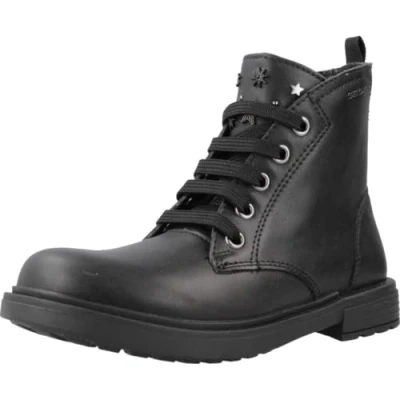 Abbildung von Geox Eclair Schnürstiefelette für Kinder, Größe: 31, Black Schuhe