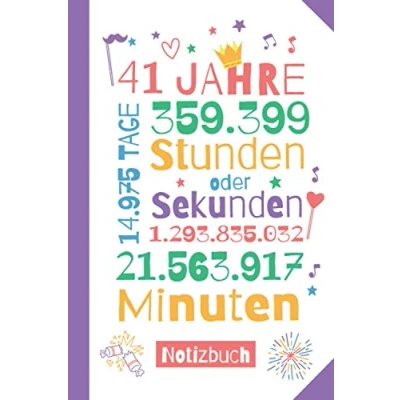 Abbildung von 41 Jahre Notizbuch: Geschenkidee zum 41.Geburtstag für Männer oder Frauen Party Geschenk Persönlich signieren und verschenken
