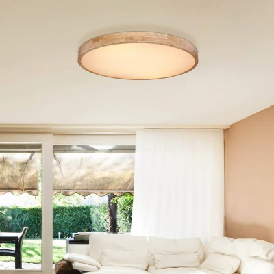 Abbildung von Lighting RAINER Deckenleuchte Metall holzoptik, LED
