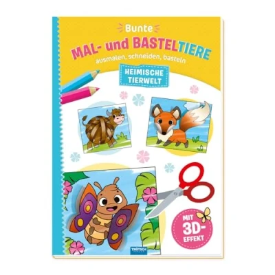 Abbildung von Trötsch Malbuch Bastelbuch Bunte Mal und Basteltiere Heimische Tierwelt: Beschäftigungsbuch Ausmalbuch Bastelheft