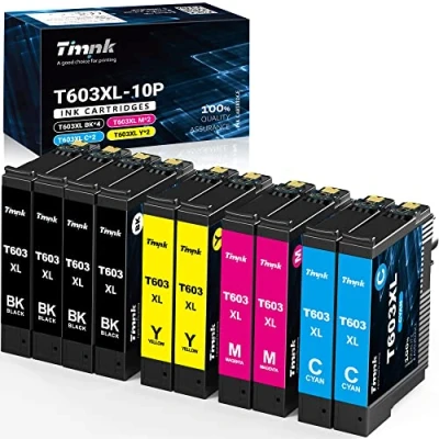 Abbildung von Timink 603XL Cartouche d&#039;encre Compatible Remplacement Pour Epson 603 XL XP 2100 2105 3100 3105 4100 4105 WF 2810 2830 2850 (10 Pack)