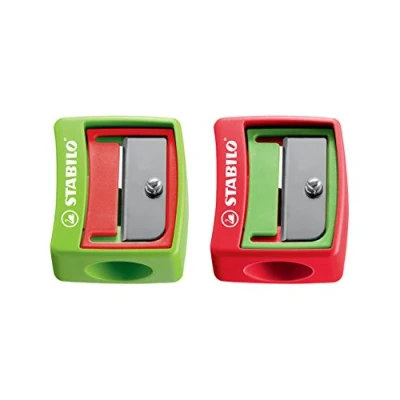 Abbildung von Spitzer STABILO woody 3 in 1 für extradicke Stifte 2er Pack grün/rot, rot/grün