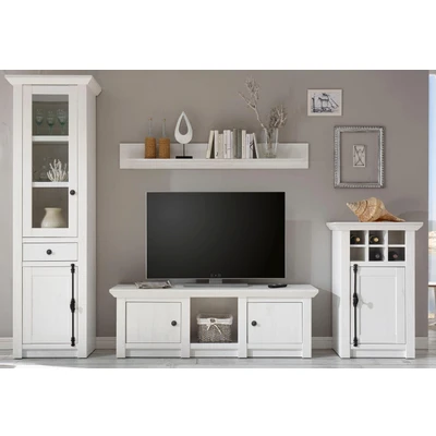 Abbildung von Home affaire Wohnwand &quot;California&quot;, (Set, 4 St.), bestehend aus Vitrine, Lowboard, Wandregal, Kommode