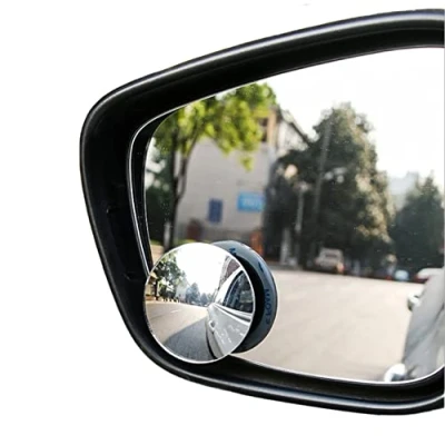 Abbildung von Toter Winkel Spiegel für Autos, wasserdicht, um 360 drehbar, konvexer Rückspiegel, runde Form, Weitwinkel, Auto Außenspiegel, universelle Verkehrssicherheit, 2 Stück