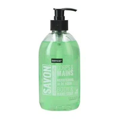 Abbildung von 12x Sence Savon Pump Handseife Erfrischende Aloe Vera 500ml