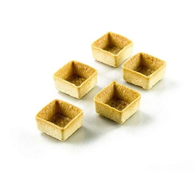 Abbildung von Dessert Tartelettes Mini Filigrano, Quadrat, 3,3cm, H 1,8cm, Mürbeteig, 1,48 kg, 225 St