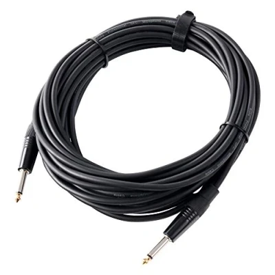 Abbildung von Pronomic Gitarrenkabel 10m Ideal als Verbindungskabel zwischen Effektgeräten Instrumentenkabel, 6,3mm Klinke, Klinke (1000 cm), Vergoldete Steckerspitzen, Spannzangen Zugentlastung