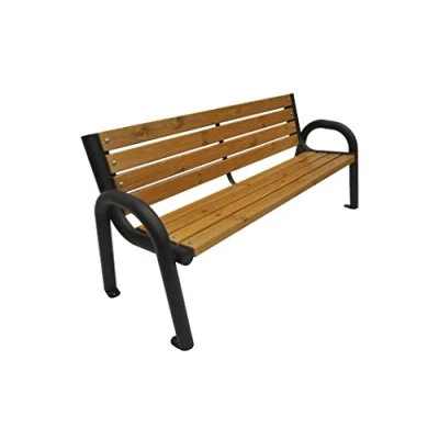 Abbildung von Primario Grande Gartenbank, Parkbank Holz Gartenmöbel, Outdoor Bank mit 350kg Tragfähigkeit Sitzbank Wetterfeste, Design Skandinavische (Primario Helle Eiche, 100cm Sitzlänge, CE)