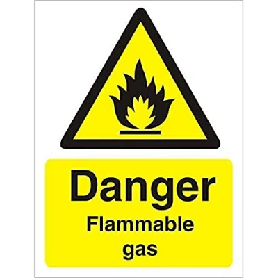 Abbildung von Seco Schild &quot;Danger Flammable Gas&quot;, 150 x 200 mm, 1 halbstarrer Kunststoff